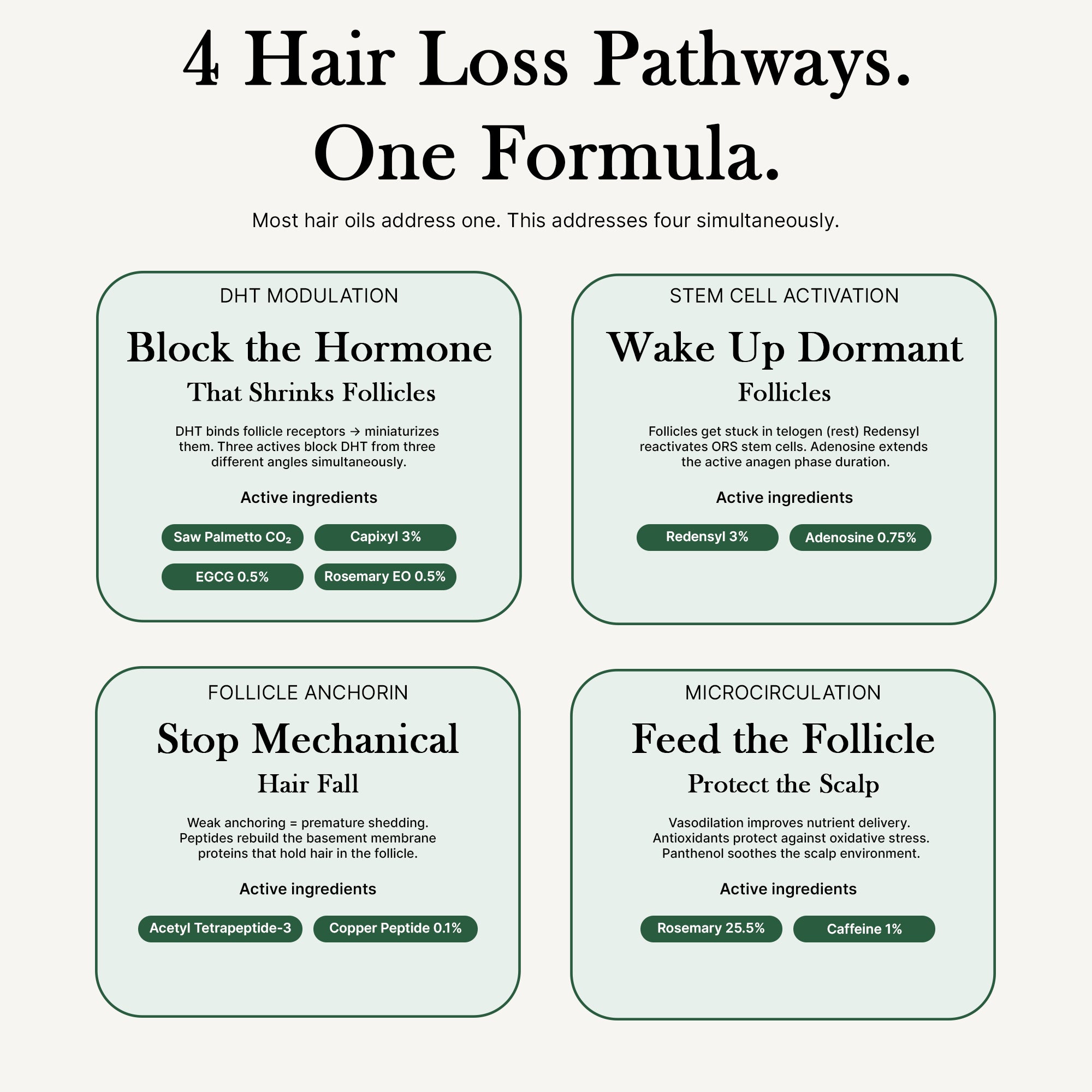 Rosemary + Peptides Hair Oil Serum